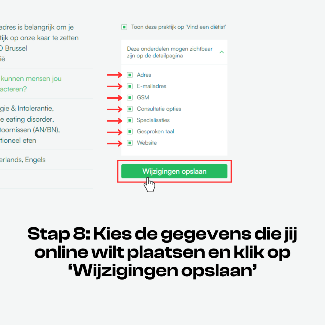 stap 8: kies de gegevens